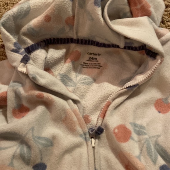 24 month fleece Carter girl pajamas - Picture 3 of 3